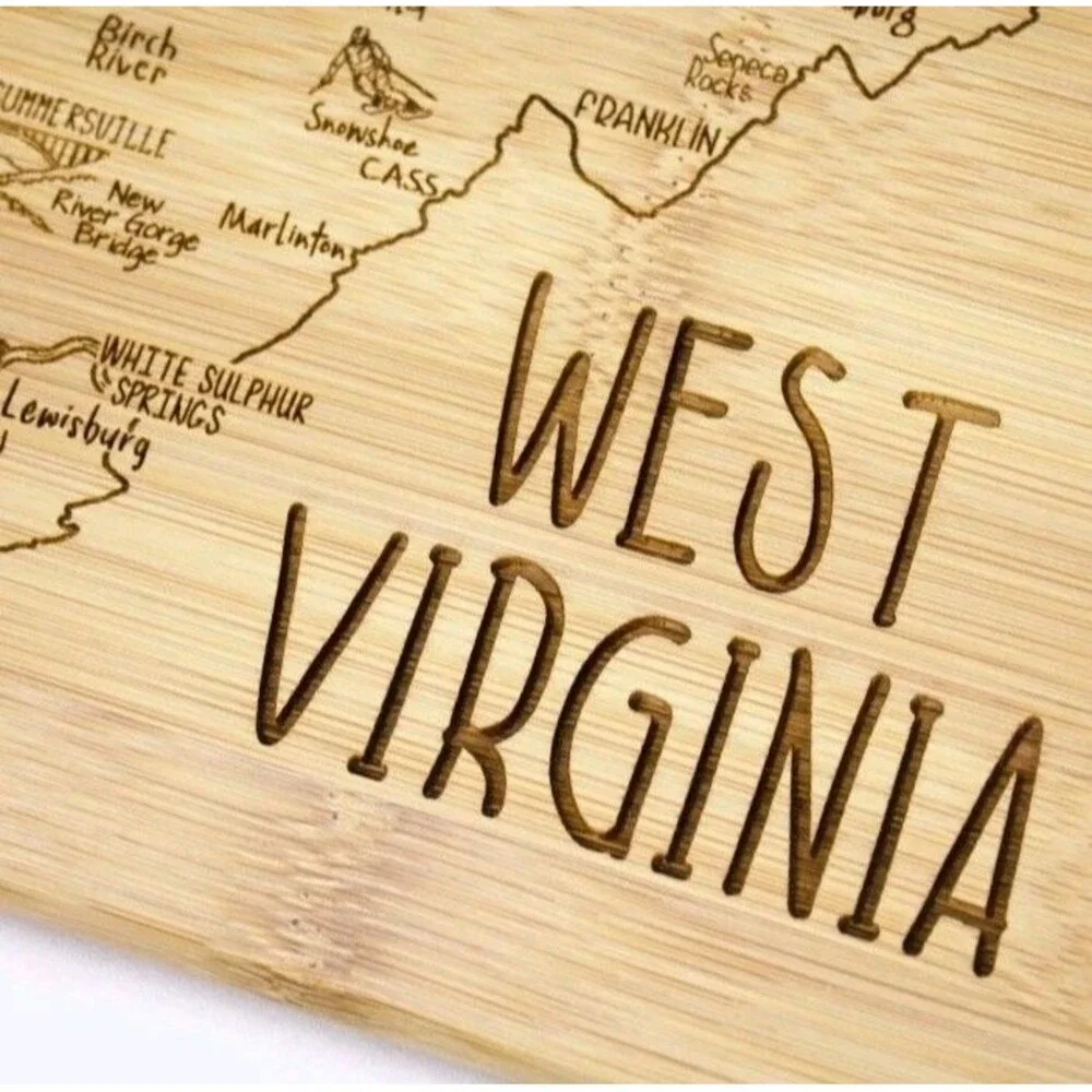 A Slice of Life West Virginia‎ State Serving and Cutting Board, 11